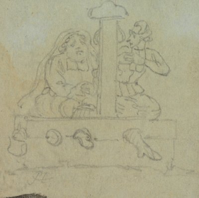 Two Men in a Stock by Unbekannt Unbekannt